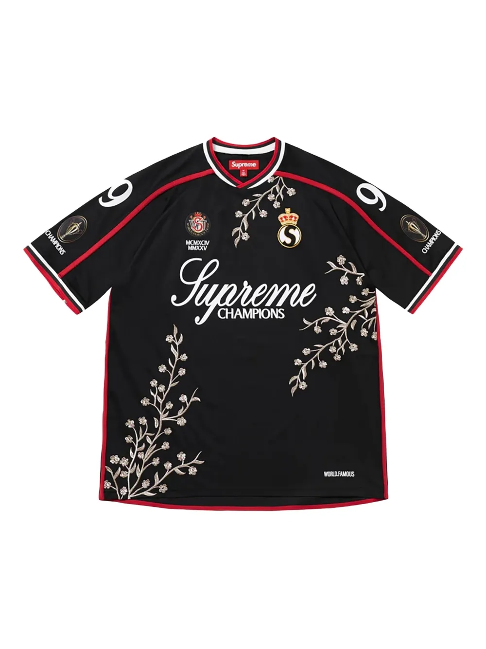 Supreme floral soccer T-shirt front